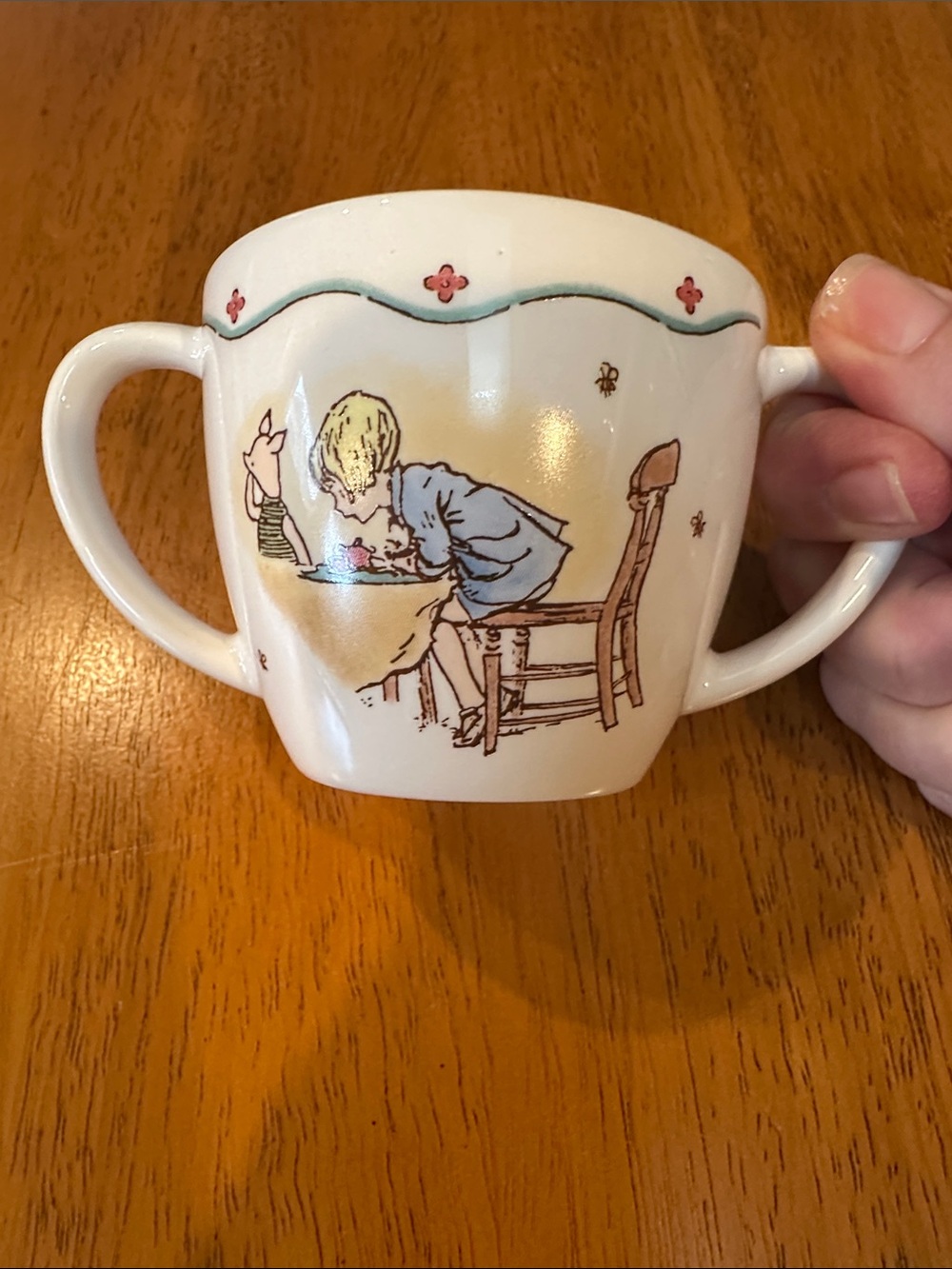 Vintage Disney Winnie the Pooh child double handle mug. By Charpente